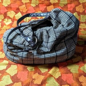 Herringbone Hobo Bucket Bag